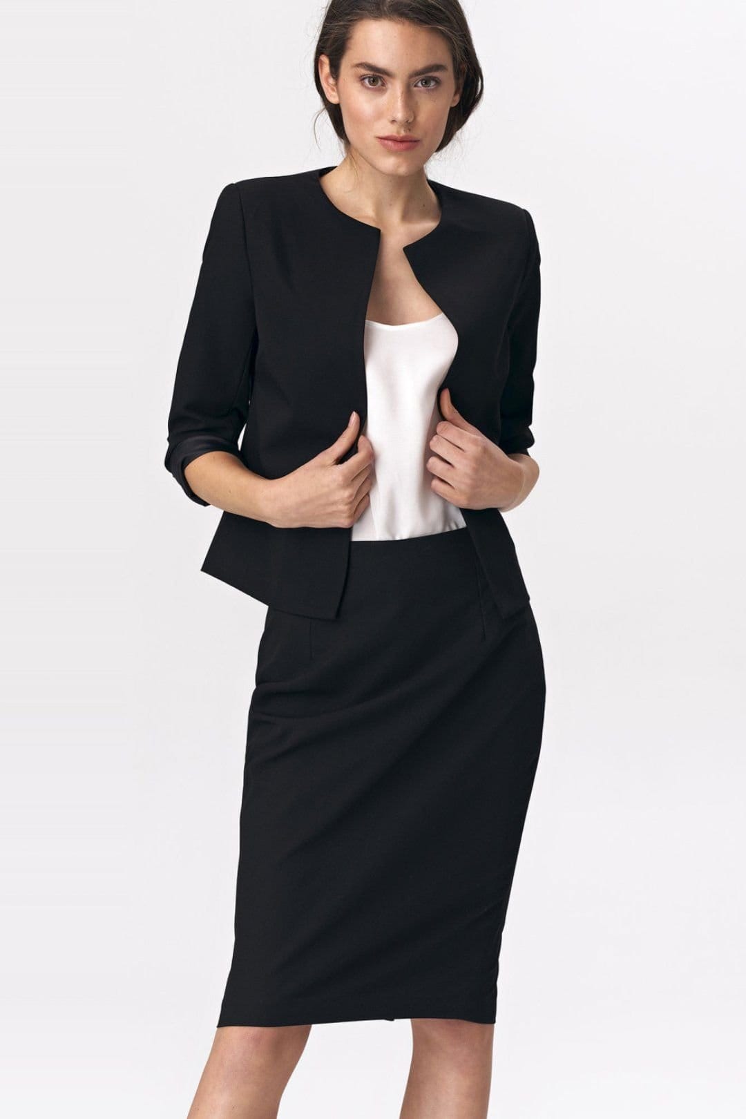 Love Lace Love Lace Women's Classic Soft Touch Short Jacket for Office in Black - 4
