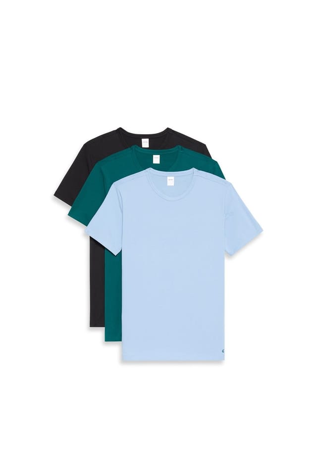 Calvin Klein Calvin Klein Men's Cotton T-Shirts 3 Pack Frozen Fjord/Turf/Black - 2