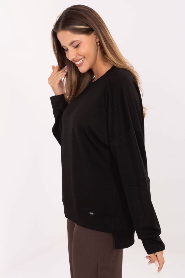 Love Lace Love Lace Women's Buttery Soft Viscose Elastane Sweatshirt Style 219430 in Black - 2