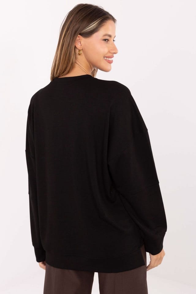 Love Lace Love Lace Women's Buttery Soft Viscose Elastane Sweatshirt Style 219430 in Black - 3