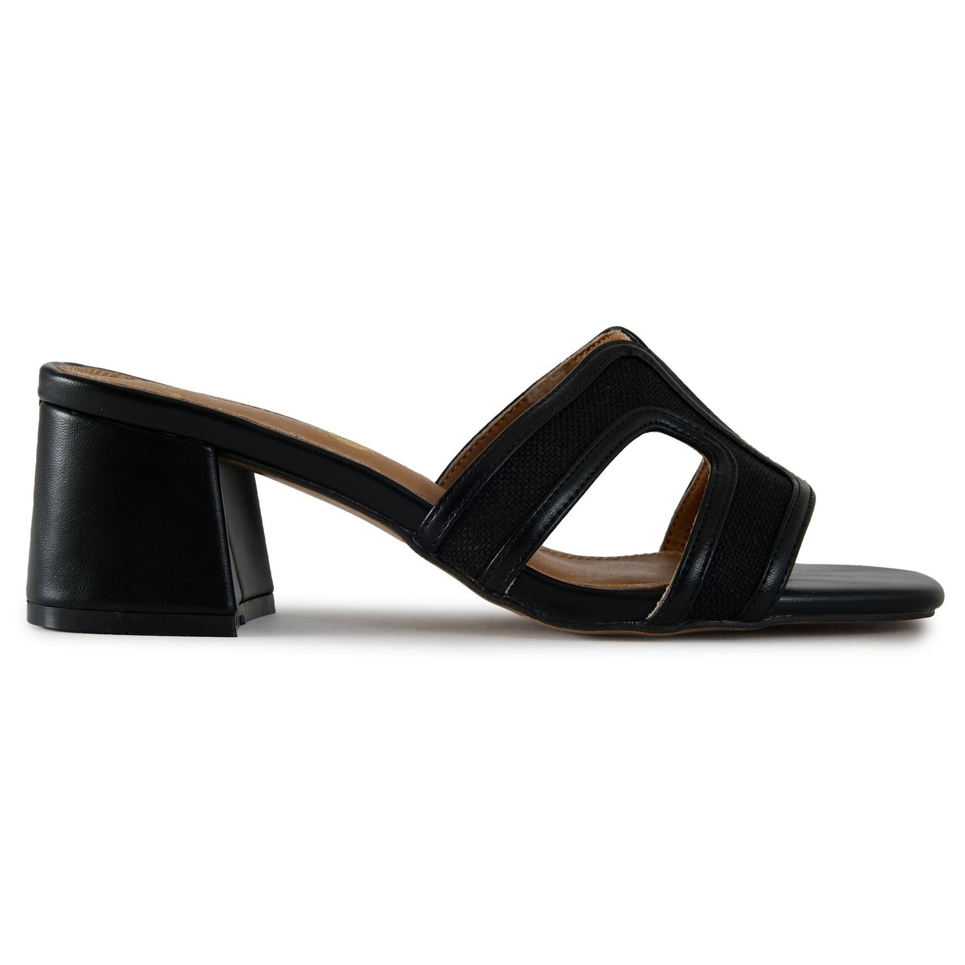 V.GAN V.GAN Women's Bok Heel Weave Sandals in Black