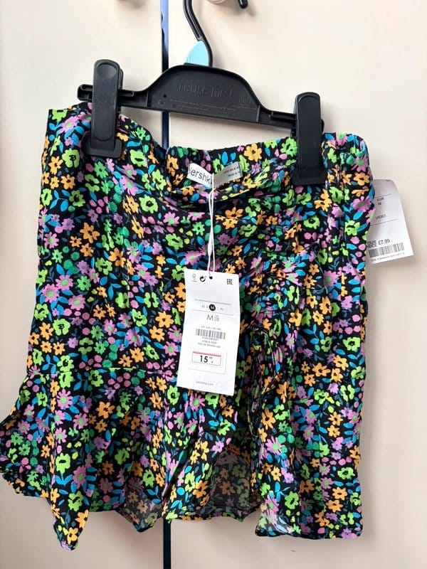 Bershka Multi-Colour Floral Mini Skirt