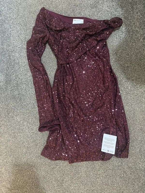 ASOS ASOS Burgundy Sequin Dress