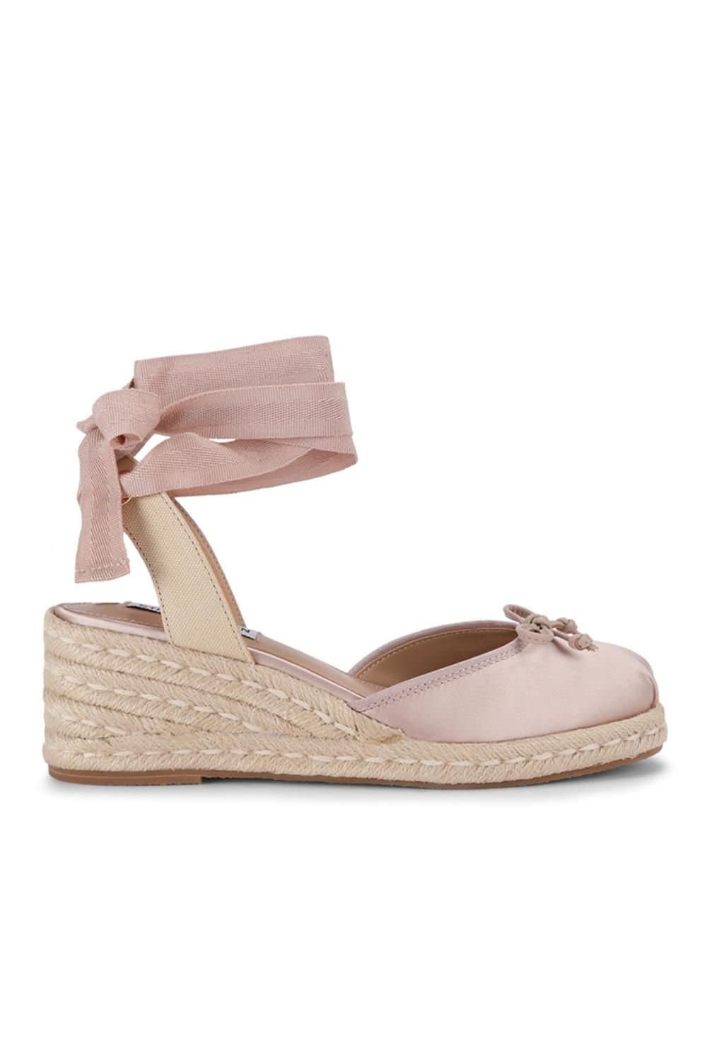 Steve Madden Steve Madden Pink Fabric Espadrille Wedges