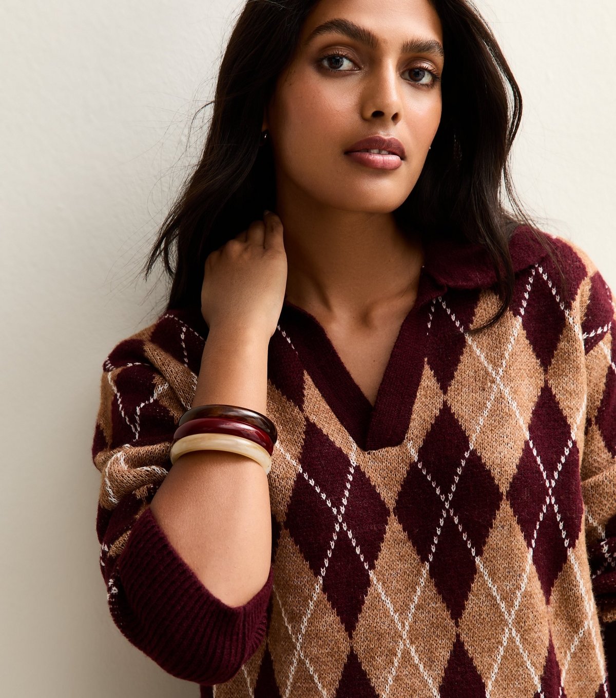 New Look Pack Of 3 Brown Resin Bangles New Look - 2