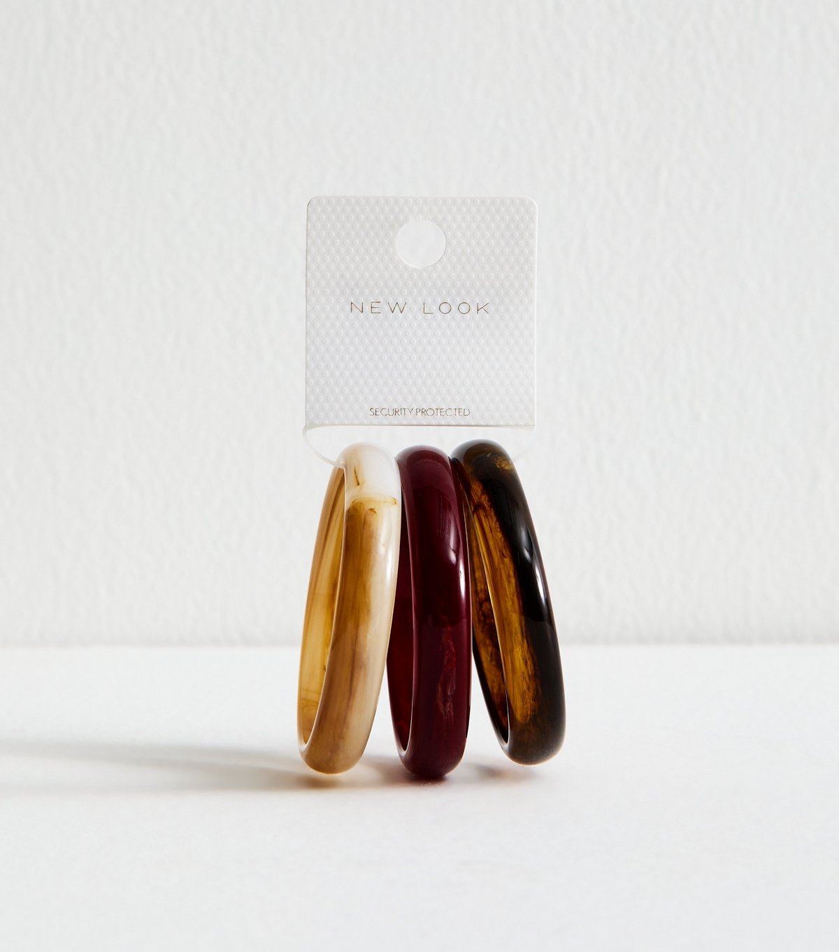 New Look Pack Of 3 Brown Resin Bangles New Look - 3