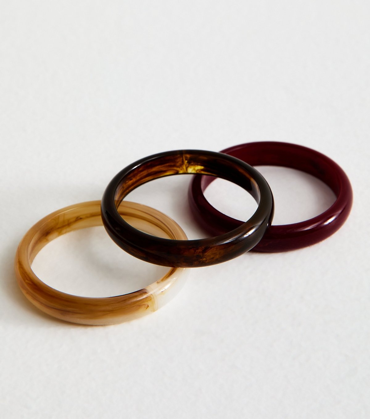 New Look Pack Of 3 Brown Resin Bangles New Look - 4