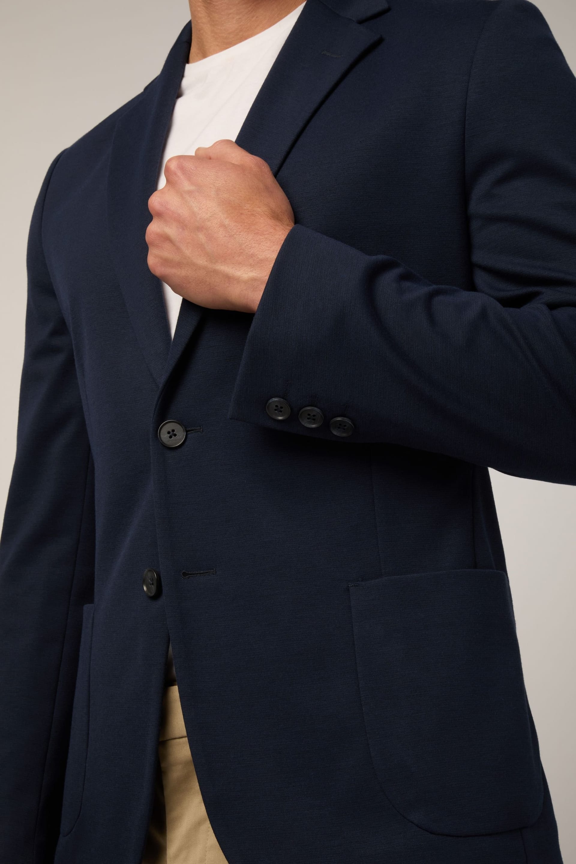 Melka Melka Men's Jersey Blazer in Navy - 4