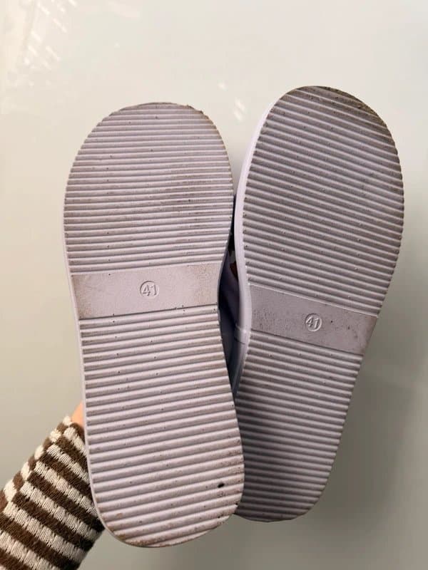 ASOS Lilac bow front flip flops sandals size 8