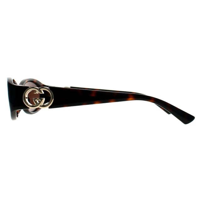 Gucci Gucci Women's Oval Shiny Dark Havana Dark Brown GG1660S - 3