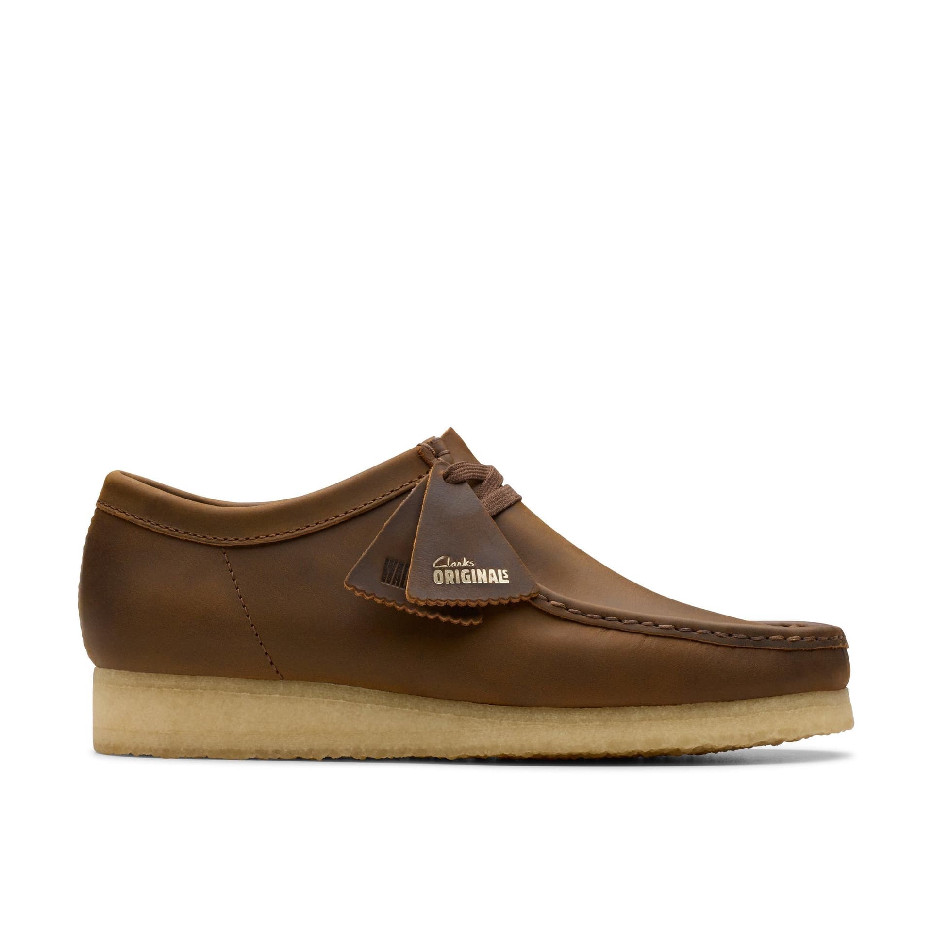 Clarks Clarks Men's Wallabee Beeswax Lace Up, Wallabee in Brown