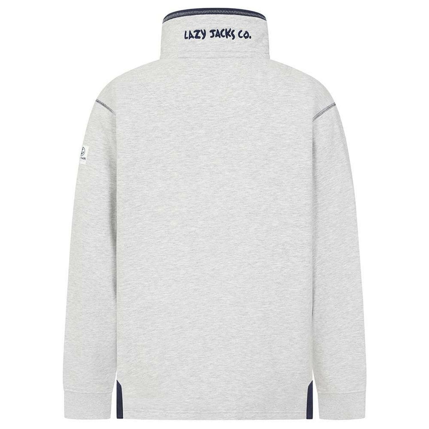 Lazy Jacks Lazy Jacks Men's Quarter Zip Sweatshirt in Grey - 4