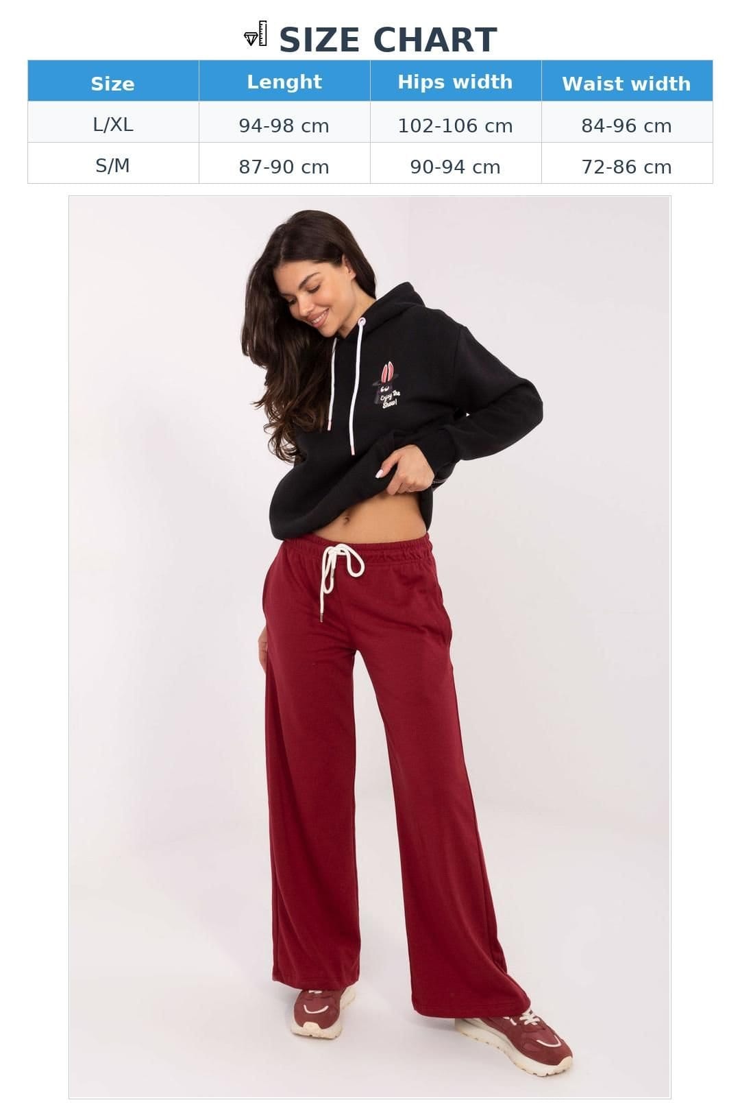 Love Lace Love Lace Women's Cotton Polyester Casual Drawstring Sweatpants in Red - 4