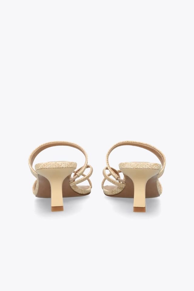 Steve Madden STEVE MADDEN Women's 'Ajay Beige Raffia' Heels - 3