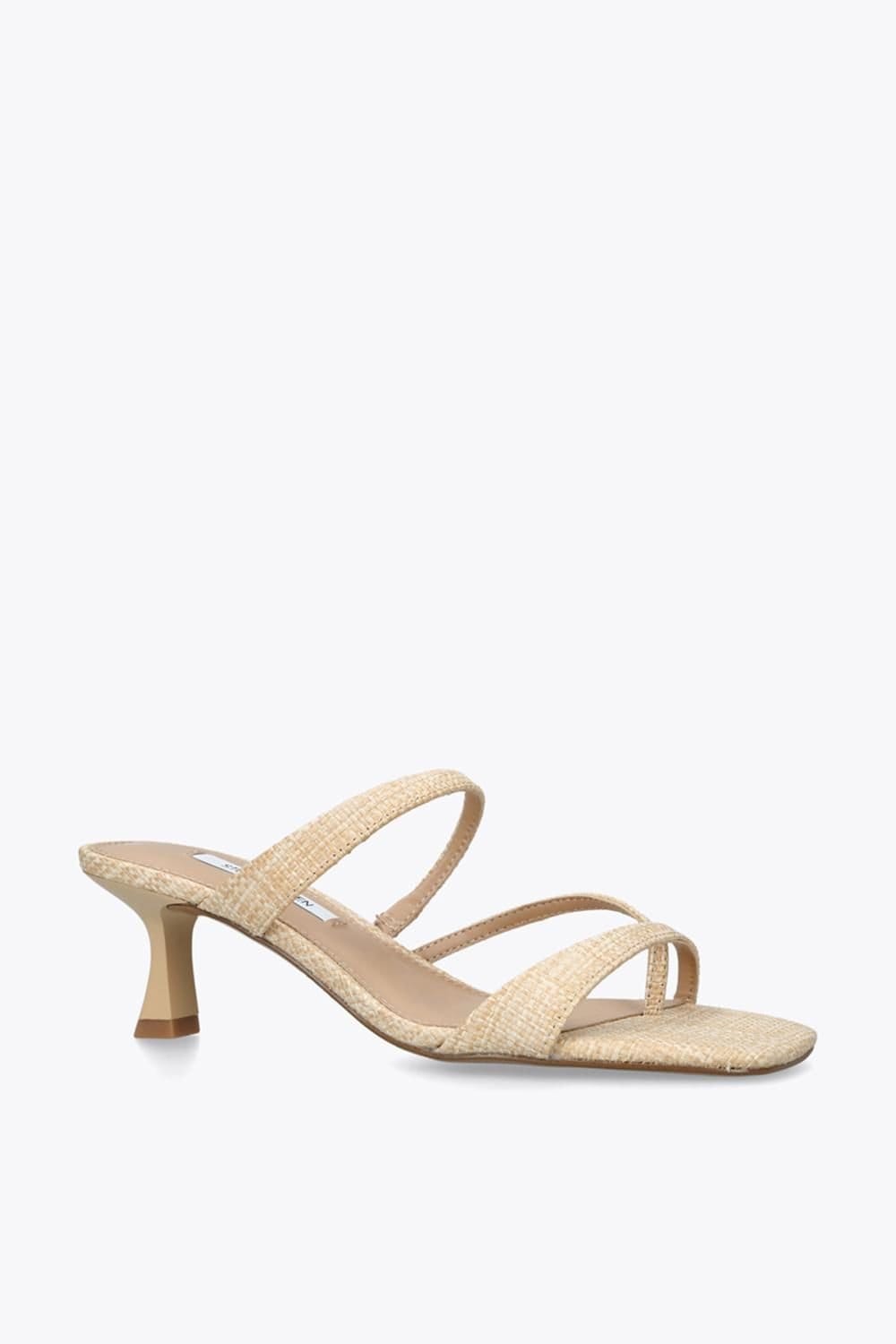 Steve Madden STEVE MADDEN Women's 'Ajay Beige Raffia' Heels - 4