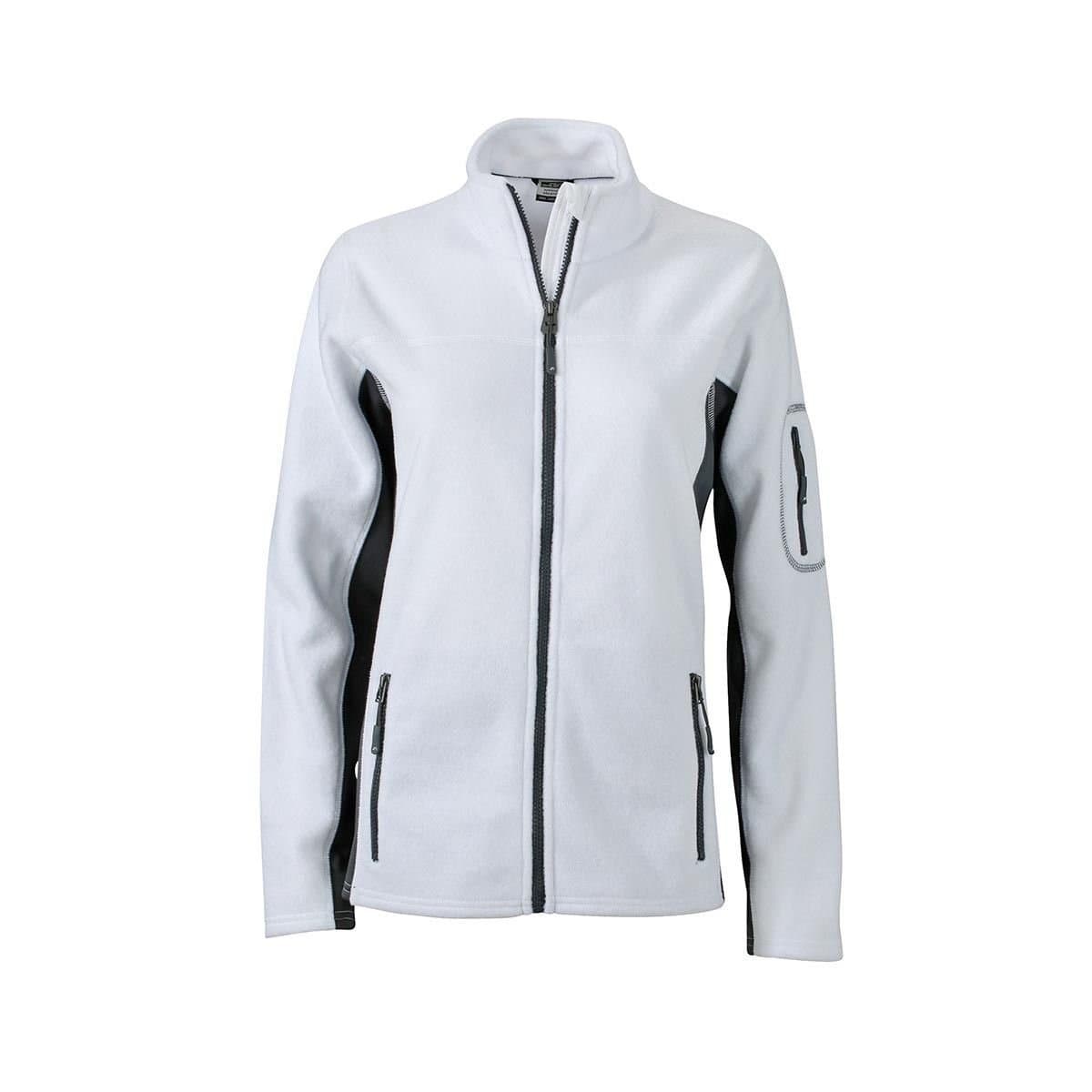 James and Nicholson James and Nicholson Women's Strong Work Fleece Jacket in Off-White