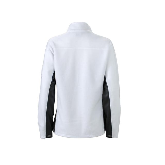 James and Nicholson James and Nicholson Women's Strong Work Fleece Jacket in Off-White - 2