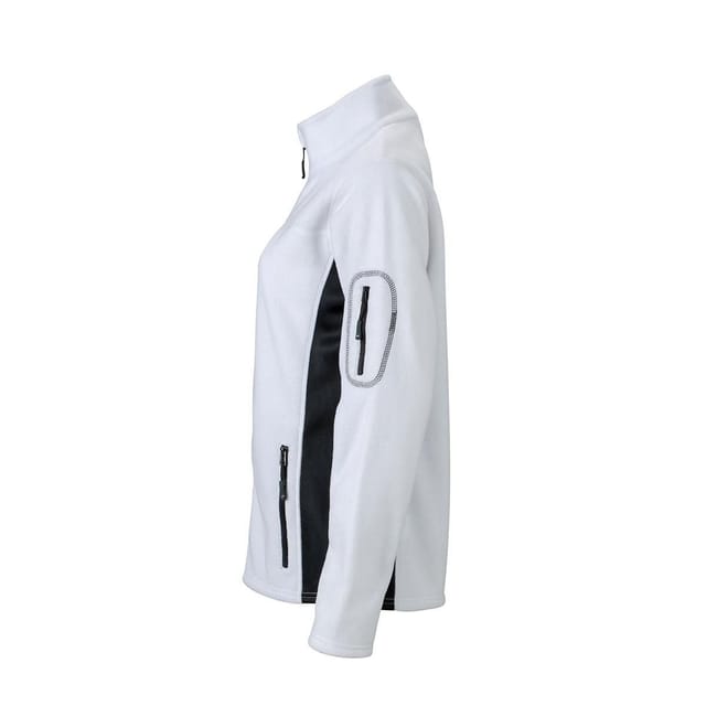 James and Nicholson James and Nicholson Women's Strong Work Fleece Jacket in Off-White - 3