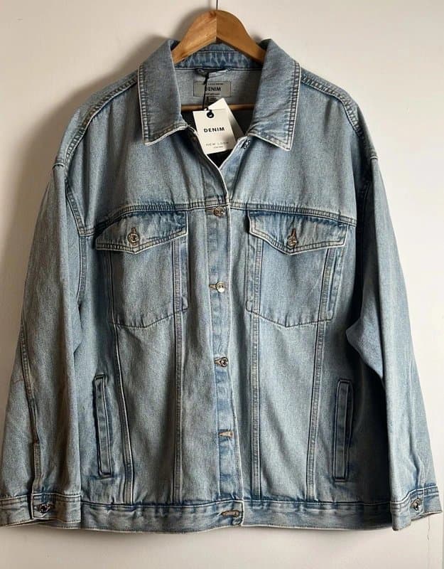 New Look New look - denim shirt button long sleeve - size uk 26 - blue