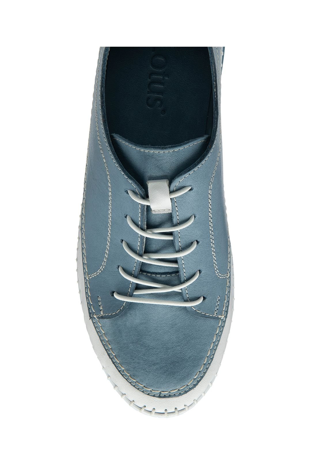 Lotus Lotus Women's 'Rimini' Leather Lace-Up Shoes in Blue - 4