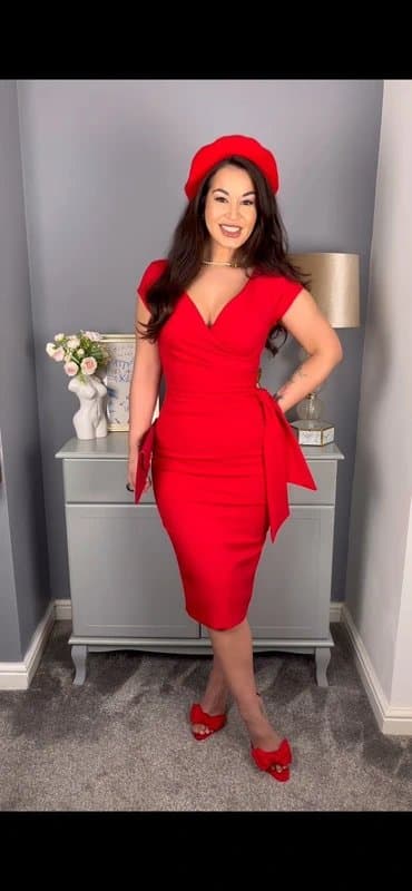 The Pretty Dress Company The Pretty Dress Company red wiggle dress 8