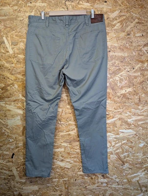 Ralph Lauren Ralph Lauren Chino Pants Men W36 L32 Grey Khaki Stretch Slim Fit Five Pocket Zip