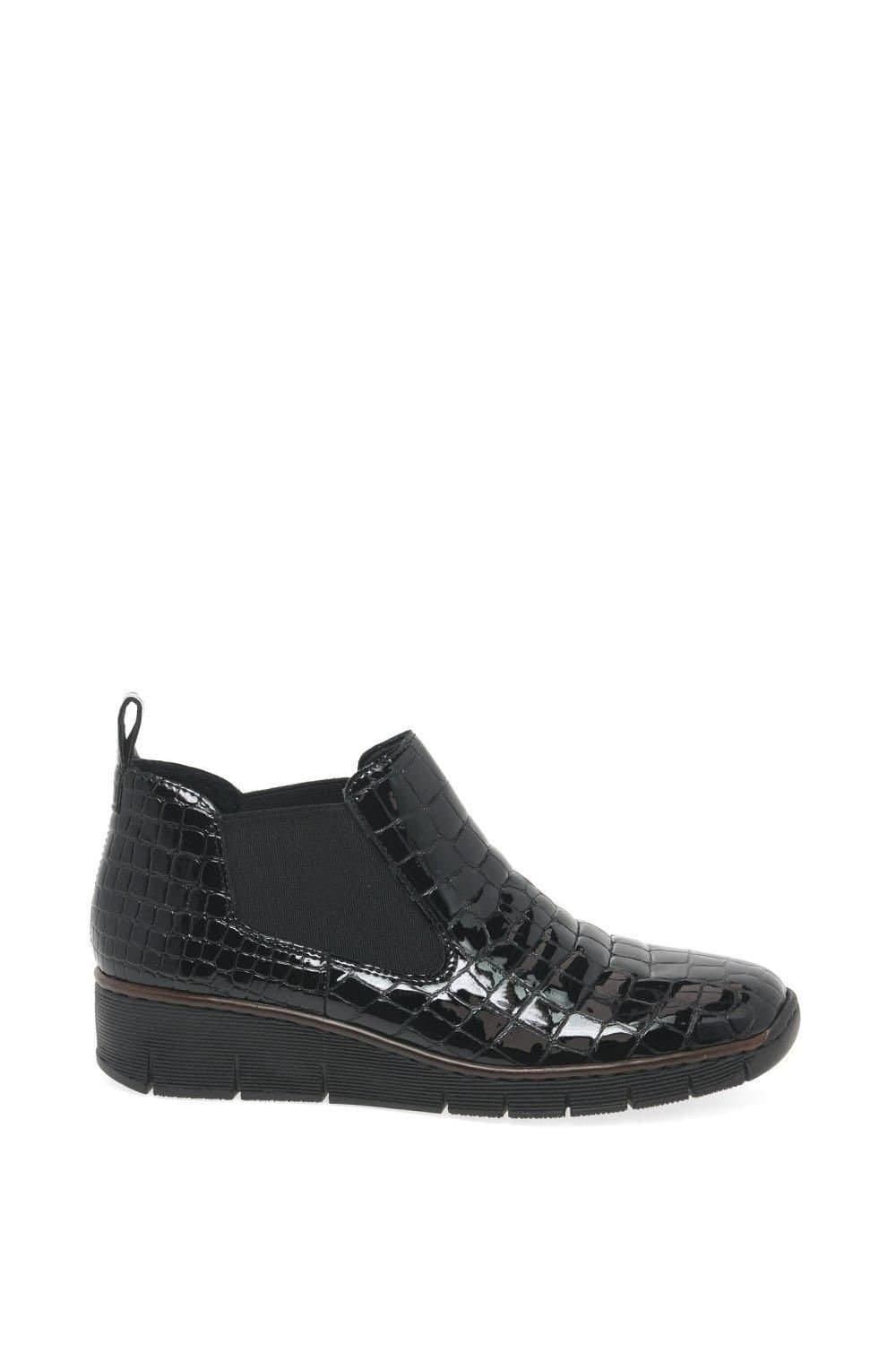 Rieker Rieker Women's 'Eria' Wedge Heel Chelsea Boots in Black