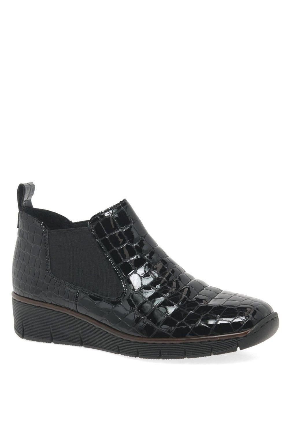 Rieker Rieker Women's 'Eria' Wedge Heel Chelsea Boots in Black - 4