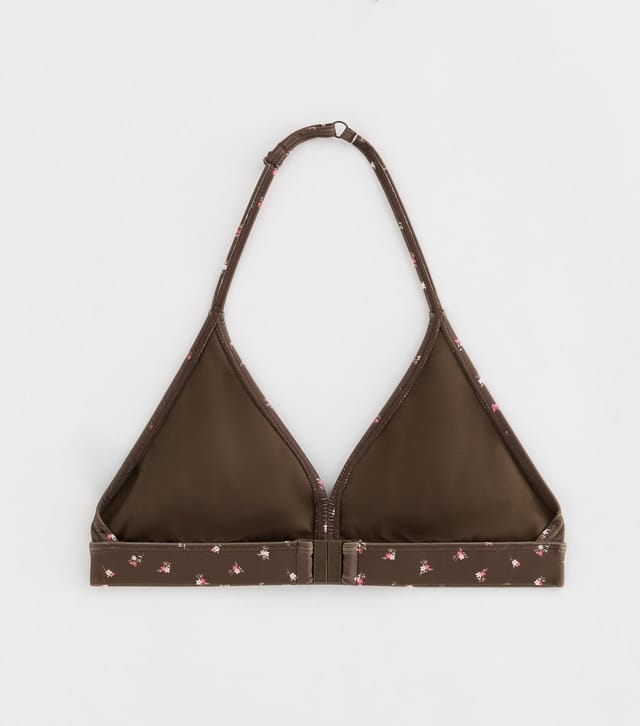 New Look Girls' Brown Ditsy Floral Print Triangle Bikini Set New Look - 2
