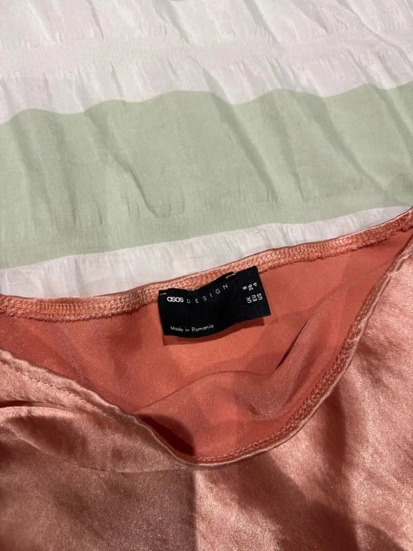 ASOS Peach satin skirt