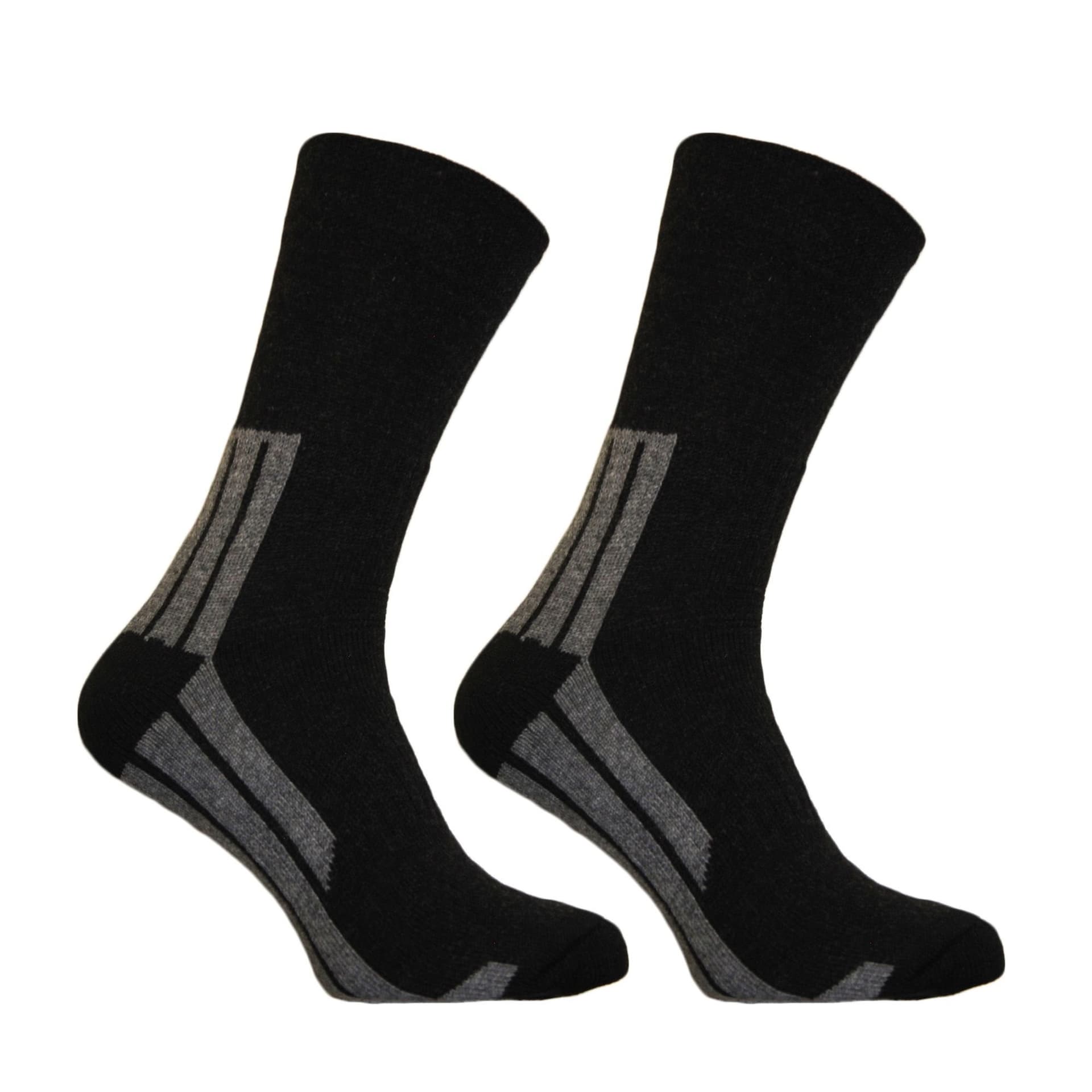 Simply Essentials Simply Essentials Men's Wool Blend Active Boot Socks Black