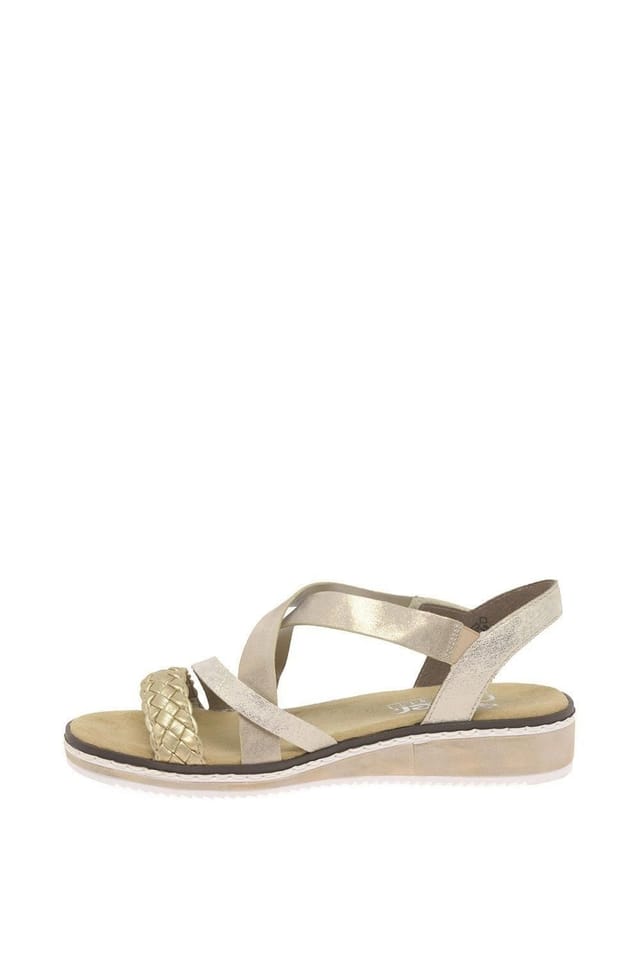 Rieker Rieker Women's 'Kaz' Strappy Sandals in Gold - 2