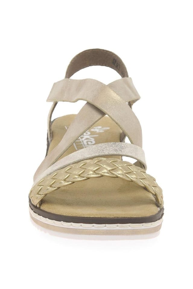 Rieker Rieker Women's 'Kaz' Strappy Sandals in Gold - 3