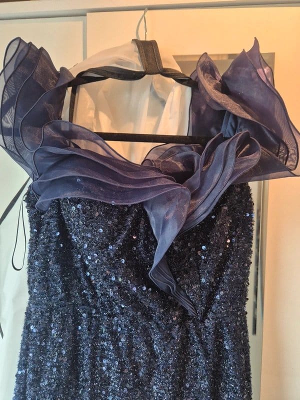 Quiz navy fully sequibed prom dress - 1
