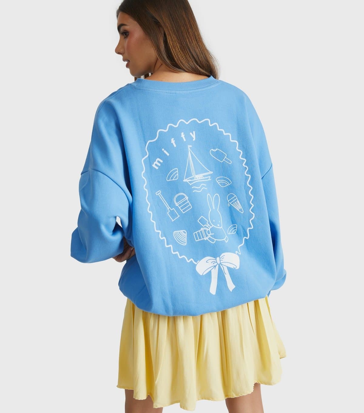 Skinnydip Women's Blue Miffy Seaside Print Sweatshirt Skinnydip New Look