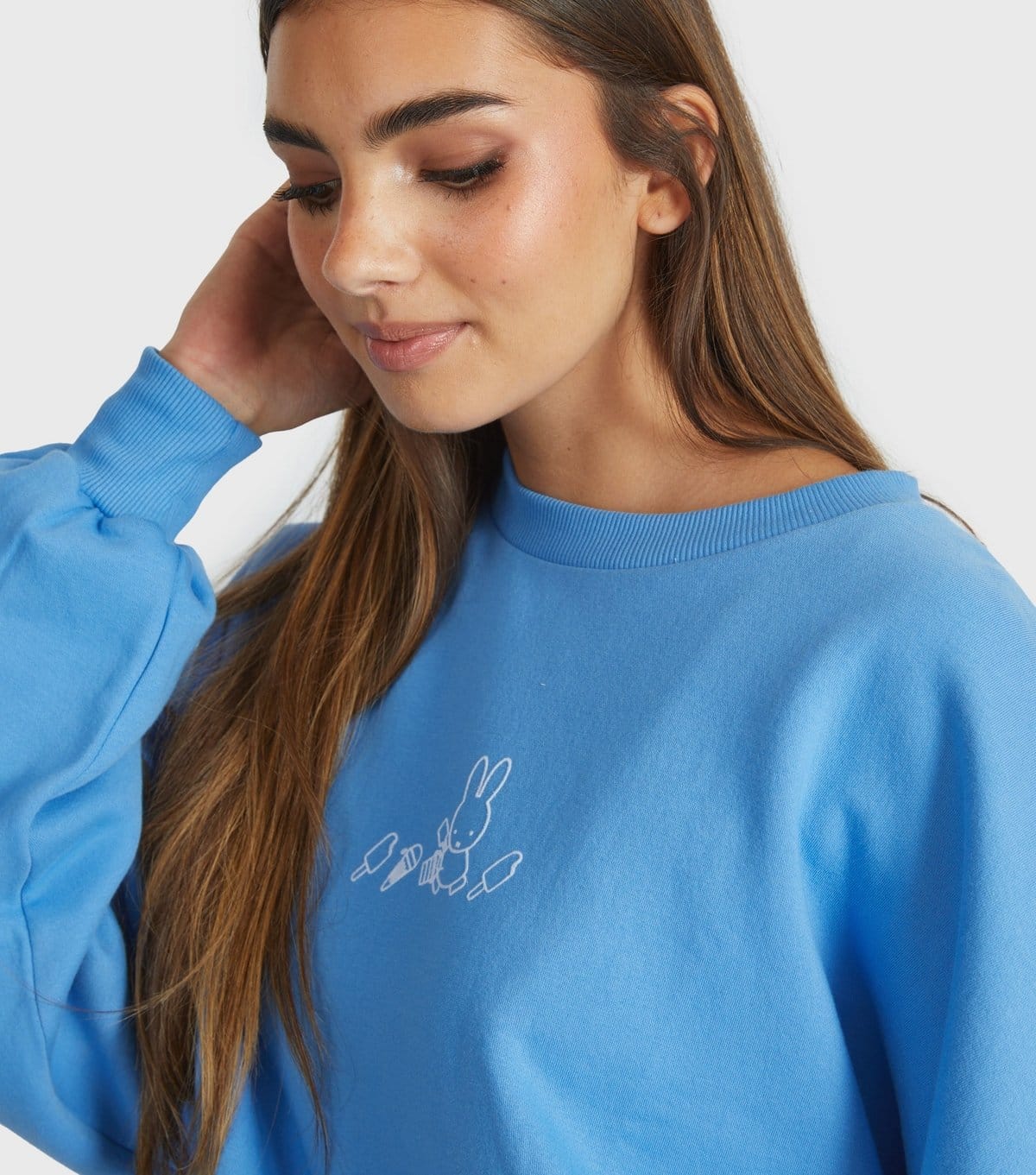 Skinnydip Women's Blue Miffy Seaside Print Sweatshirt Skinnydip New Look - 4