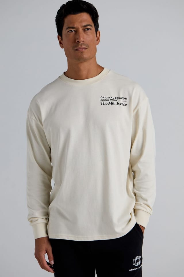 Original Creator Original Creator Men's Multiverse Long Sleeve T-Shirt Off-White - 2