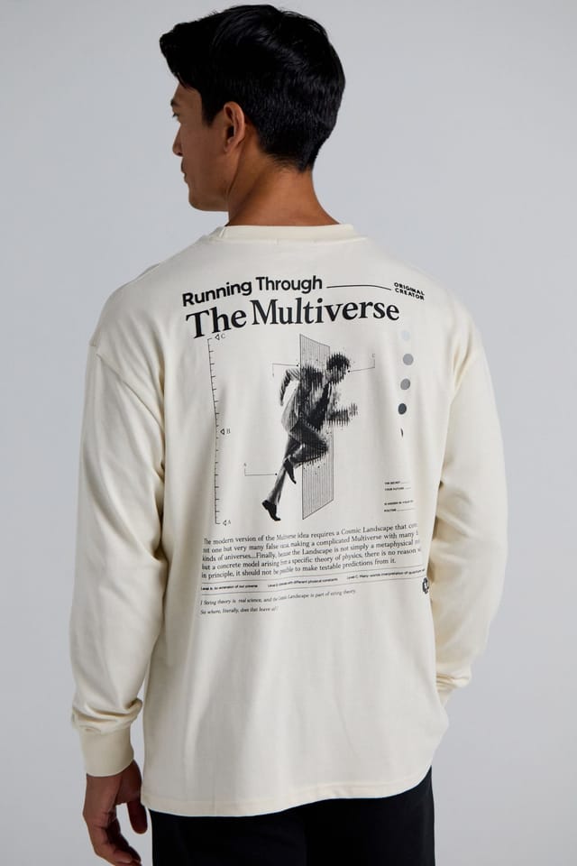 Original Creator Original Creator Men's Multiverse Long Sleeve T-Shirt Off-White - 3