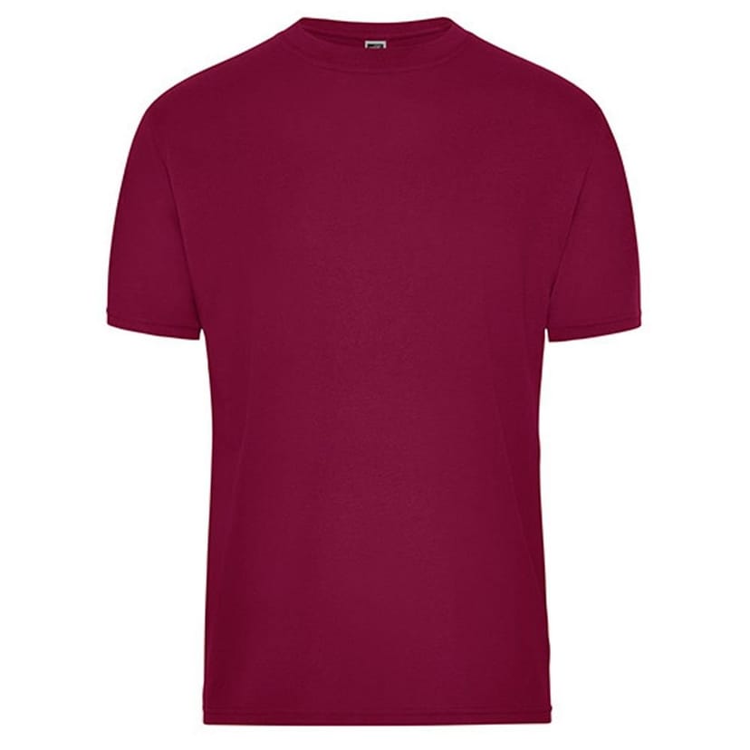 James and Nicholson James and Nicholson Men's Bio Workwear T-Shirt in Wine - 1