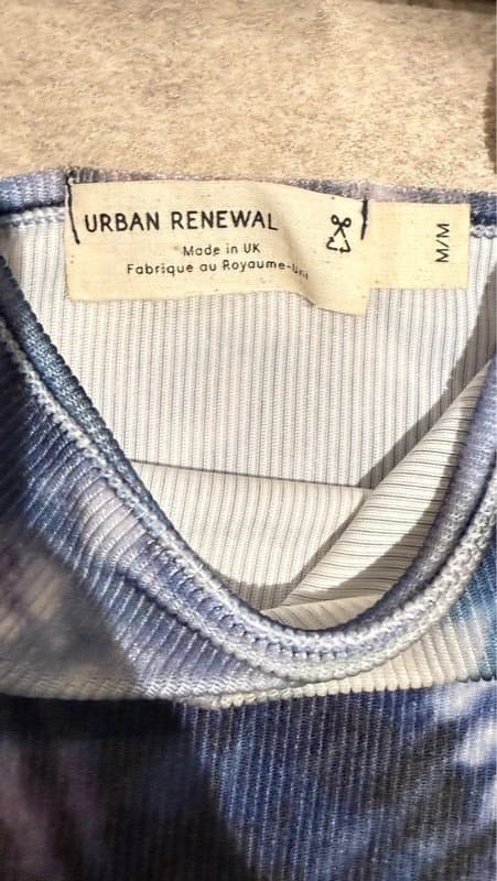 Urban Outfitters Urban Outfitters Archive Dark Blue Tie Dye Ribbed Dress
