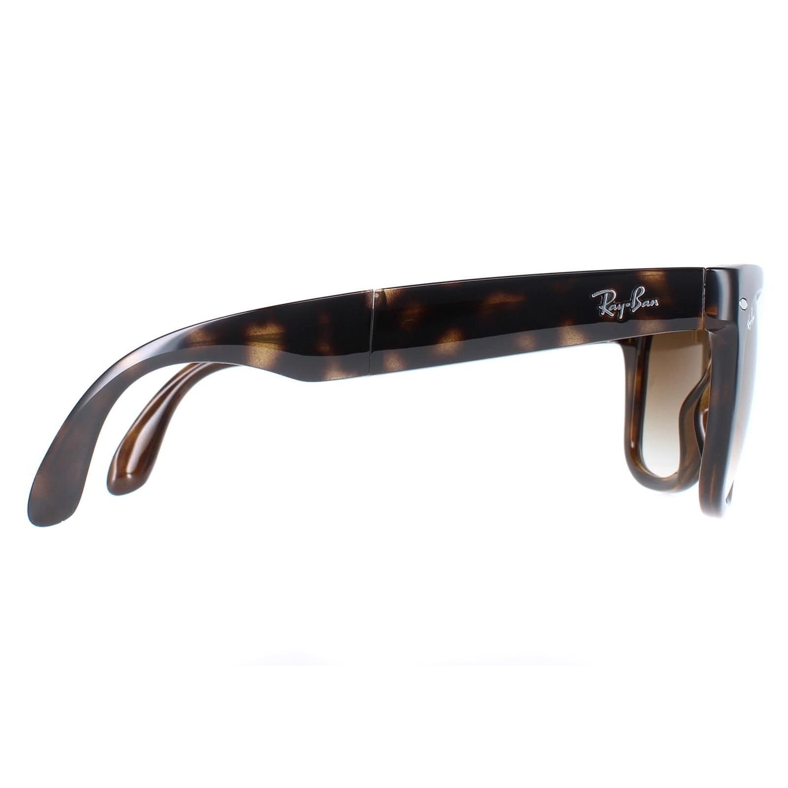 Ray-Ban Ray-Ban Men's Rectangle Light Havana Brown Gradient Folding Wayfarer 4105 Sunglasses - 4