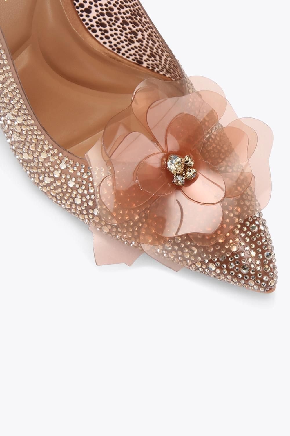 Carvela Carvela Women's 'Positano Vinyl Flower' Heels in Bronze - 4