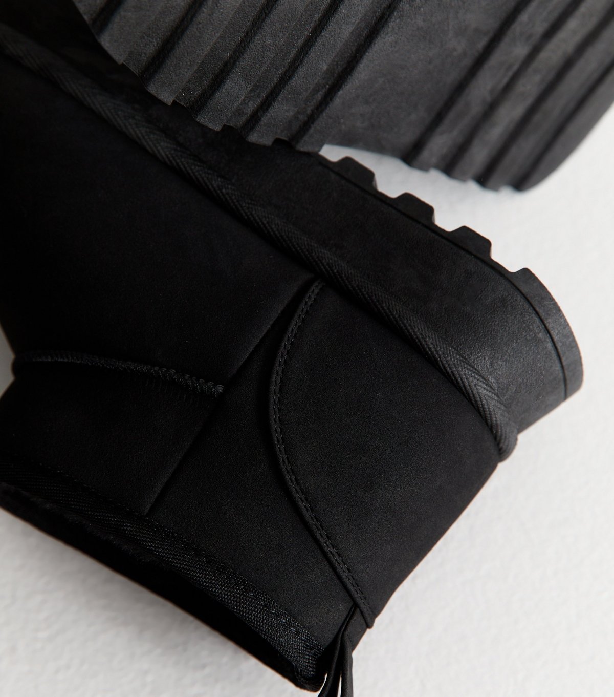 New Look Women's Black Faux Suede Lined Ankle Boots Vegan New Look - 3