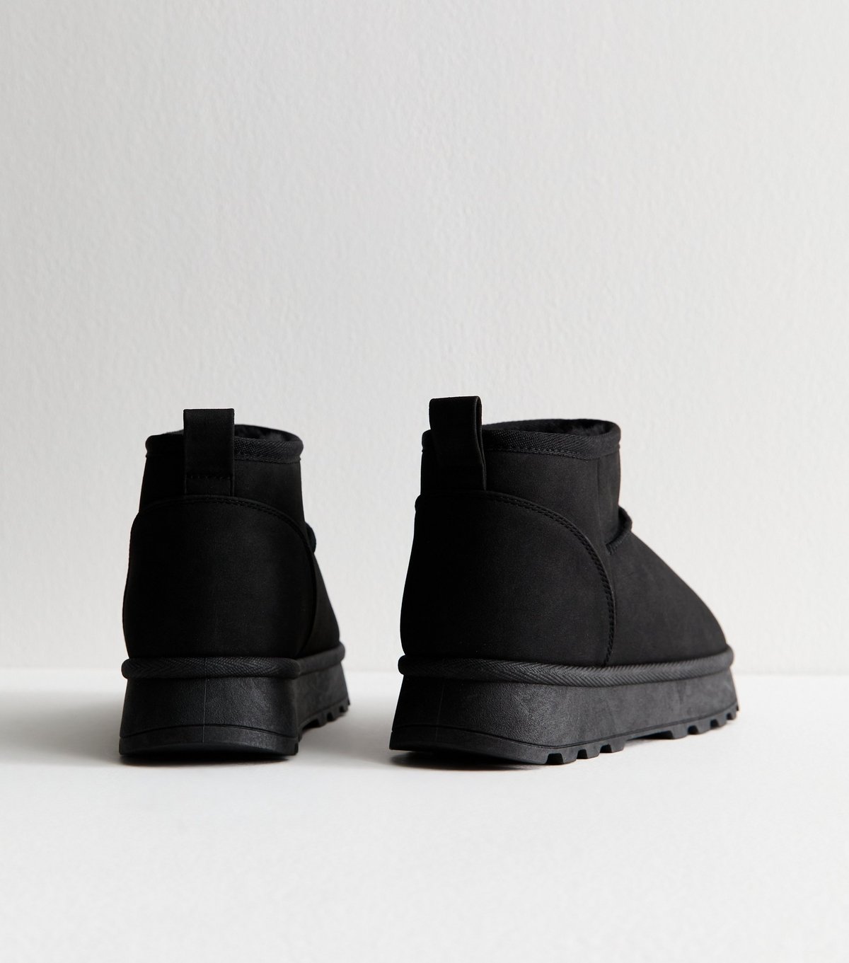 New Look Women's Black Faux Suede Lined Ankle Boots Vegan New Look - 4