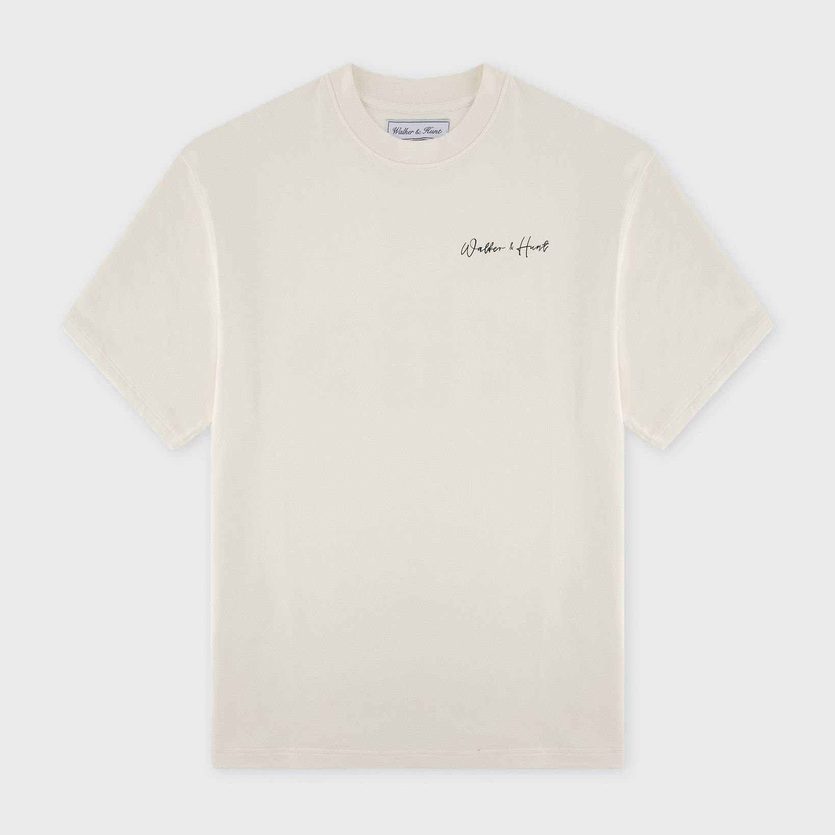 Walker & Hunt Walker & Hunt Men's Polo Tee in Cream