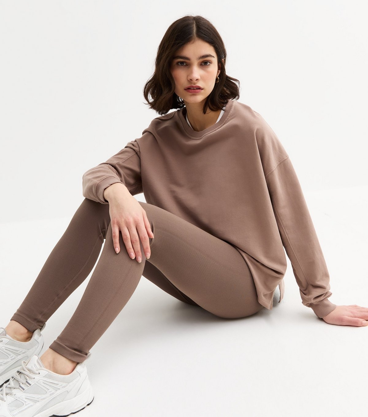 New Look Women's Mink Ribbed Seamless Leggings New Look - 2