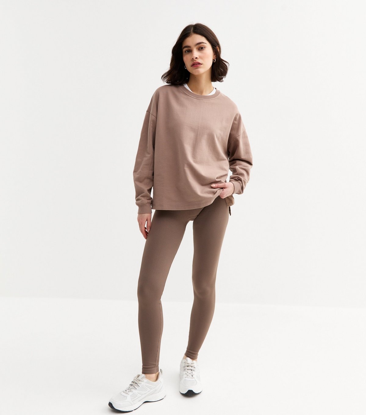 New Look Women's Mink Ribbed Seamless Leggings New Look - 3