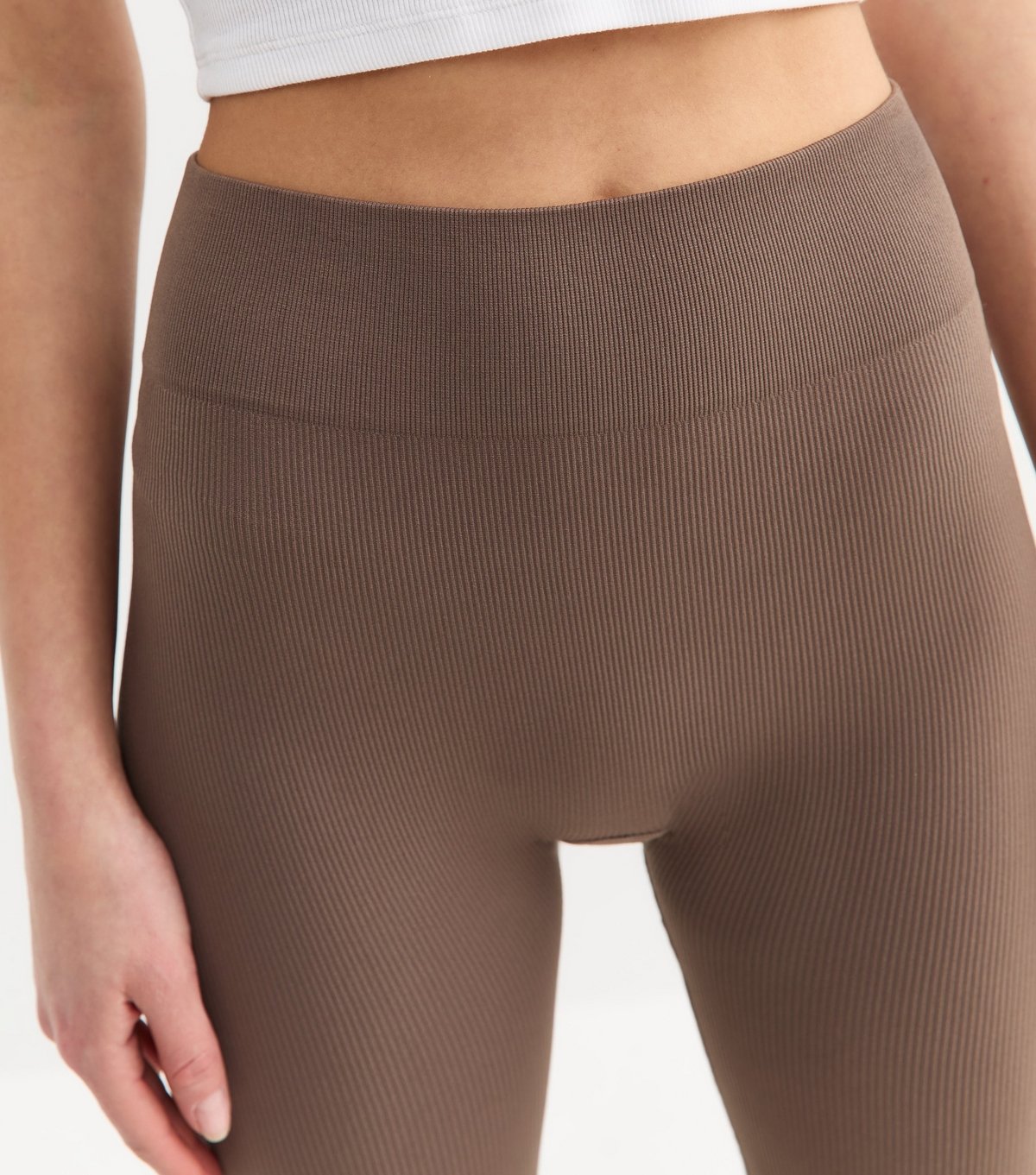 New Look Women's Mink Ribbed Seamless Leggings New Look - 4