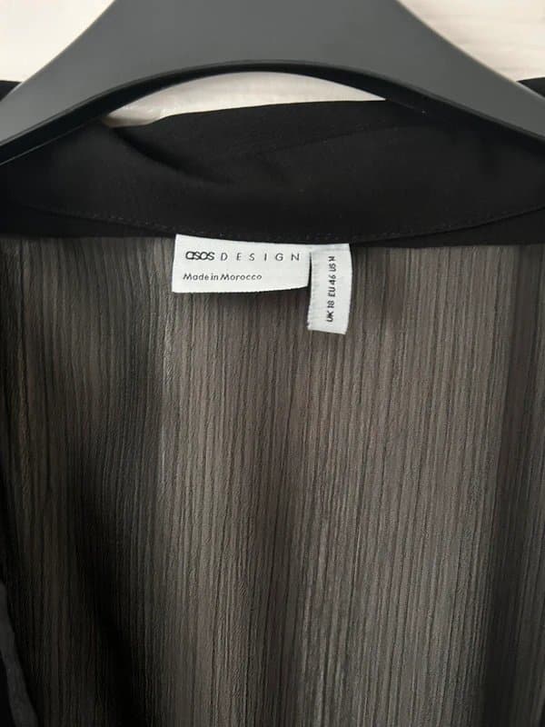 ASOS Design Chiffon short sleeve collar midi dress