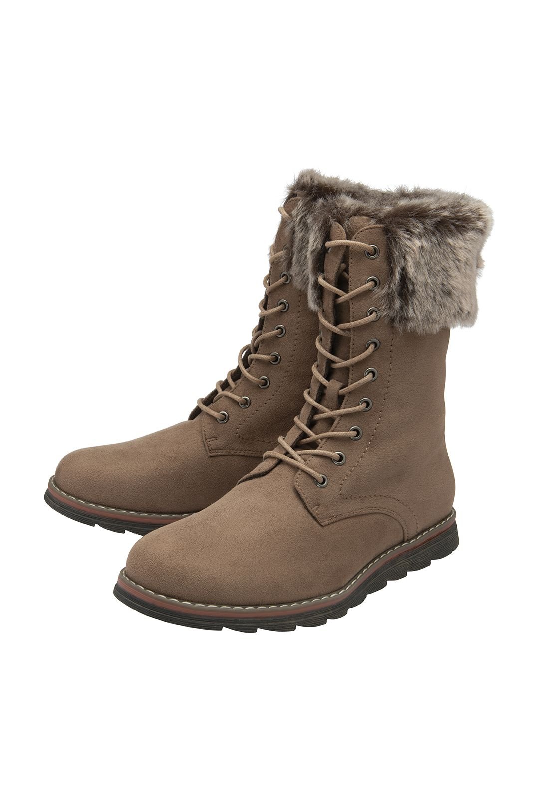 Lotus Lotus Women's 'Asha' Lace-Up Mid-Calf Boots in Taupe - 2